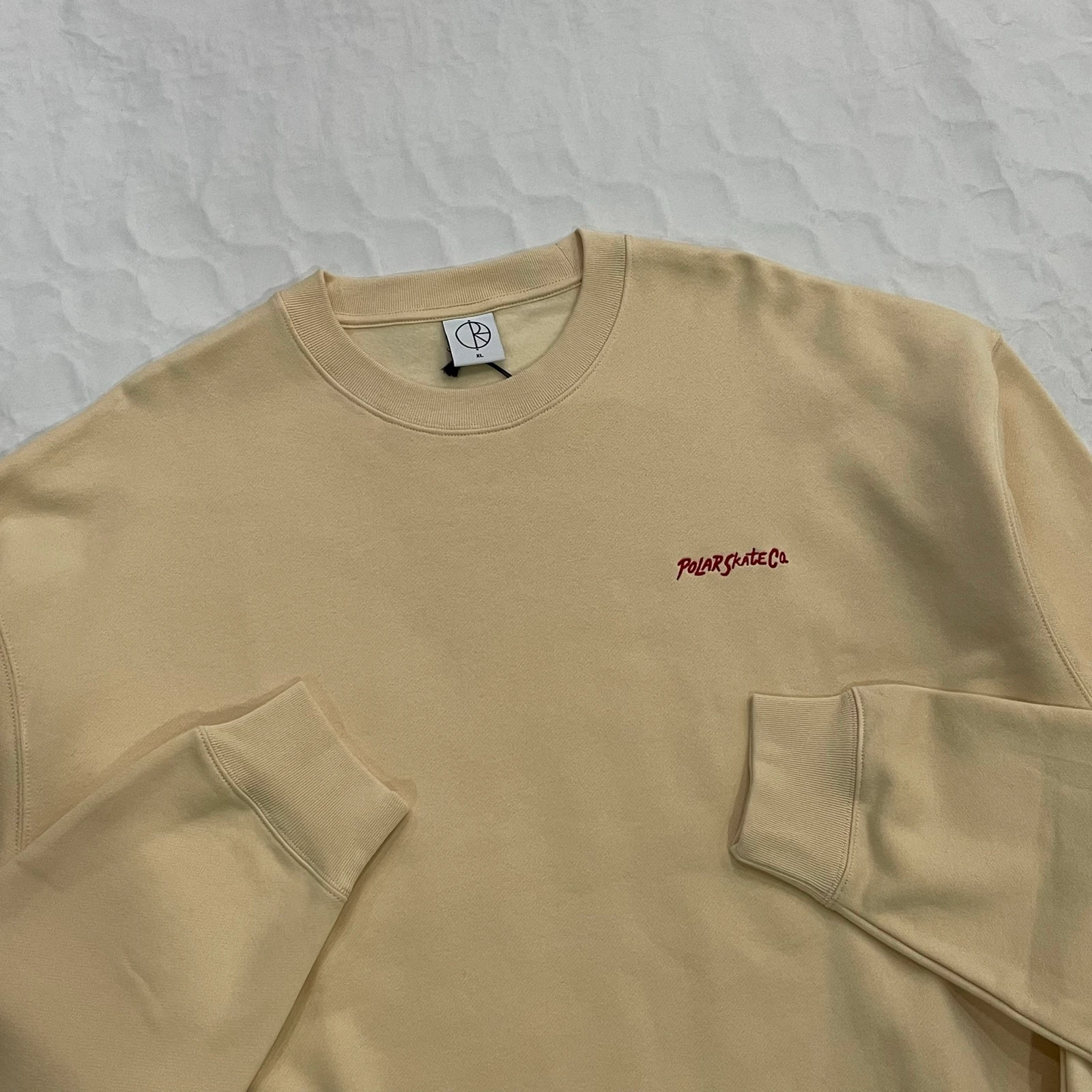 Sudadera Polar Skate Co - Surf Logo Crewneck (Cream)